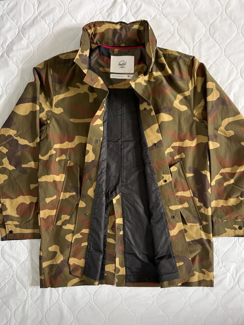 Herschel Supply Company Men's Camo Field Jacket in Olive, Khaki, Brown - Picture 2 of 7